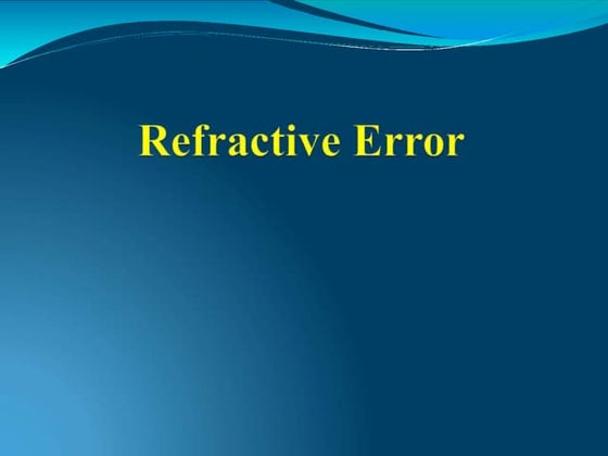 Refractive Errors In Children | PDF