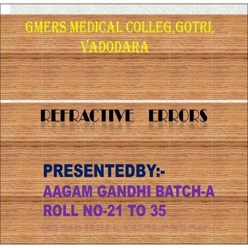 Refractive Error.ppt, understanding the basics
