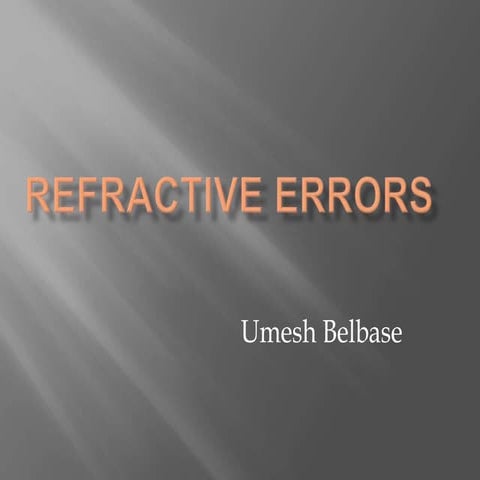 Refractive errors
