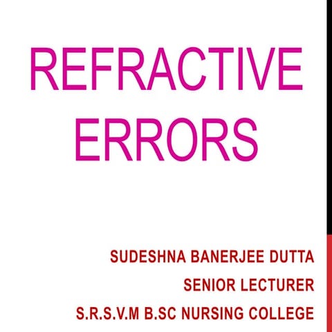 Refractive errors