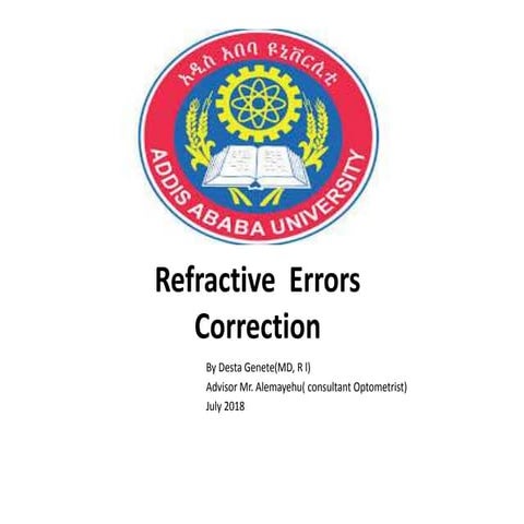Refractive  errors correction