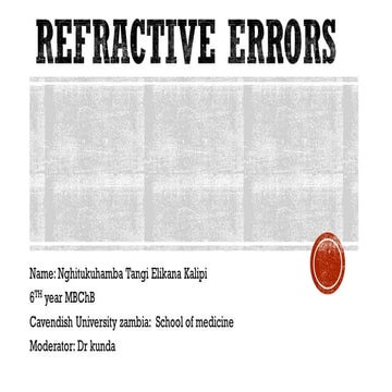 Refractive Errors
