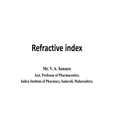 Refractive index