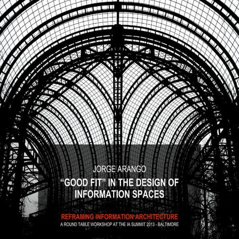 "Good fit" in the design of information spaces