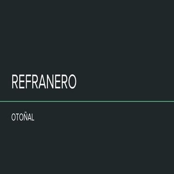 Refranero otoñal.