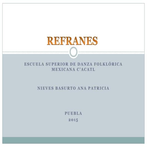 Refranes | PPTX