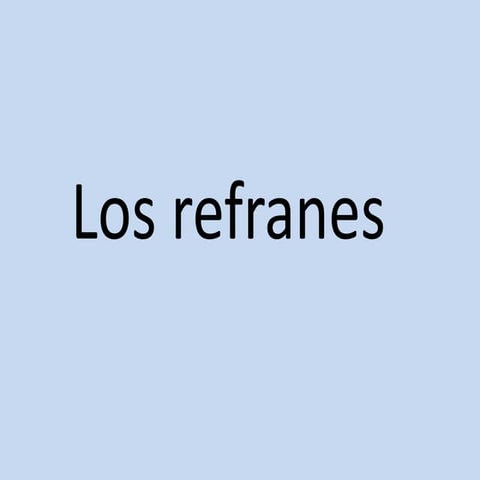 Refranes | PPT