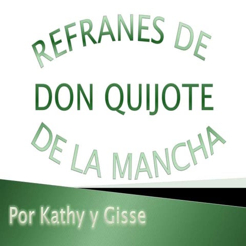 Refranes de Don Quijote de la Mancha