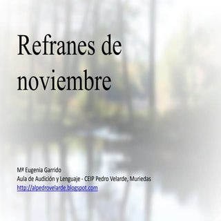 Refranes noviembre