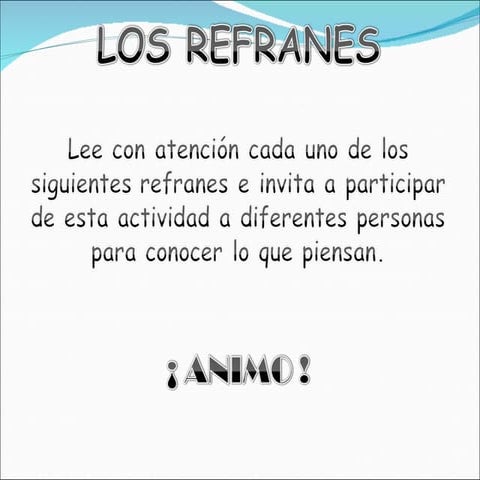 Refranes para el blog | PPT