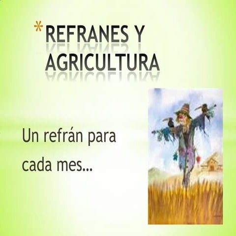 Refranes y agricultura | PPT