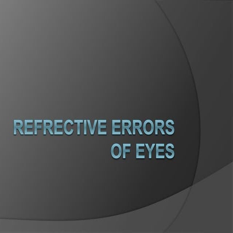 Refrective errors of eyes