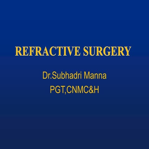Refrective surgery ppt