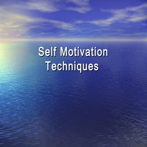 self motivation