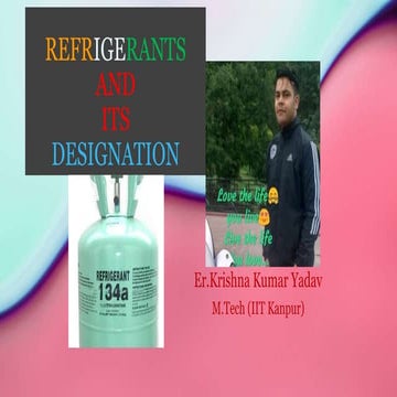 Refrigerants and designation