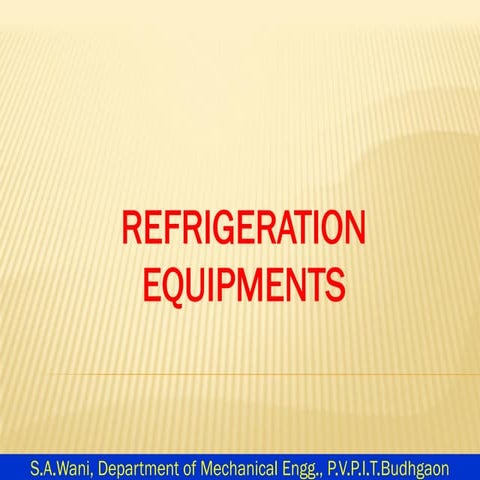 Refrigeration Equipments