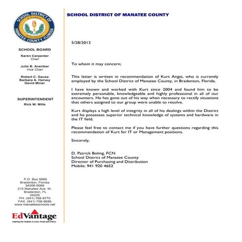 Fiserv Reference letter kurt angst carolyn | PDF