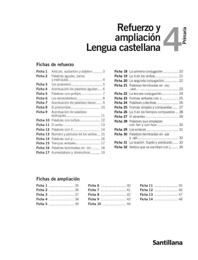 Refuerzo y ampliación lenguaje 4º Refuerzo y ampliación lenguaje 4º