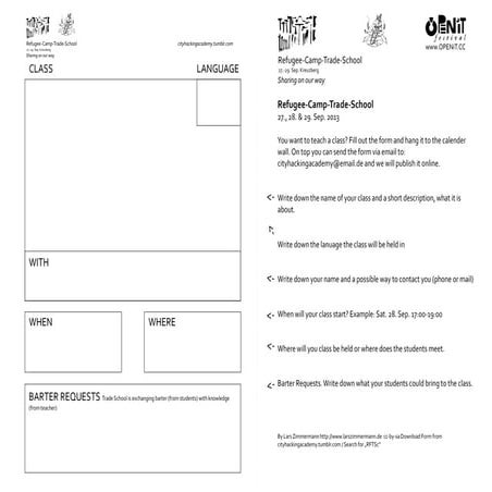 Refugee camp-trade-school forms