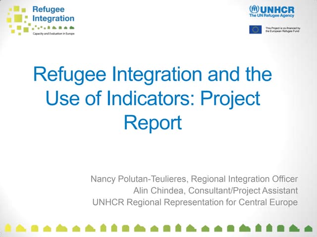 Refugee integration and the use of indicators web