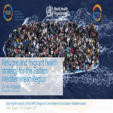 Refugee and migrant health strategy for the Eastern Mediterranean ...