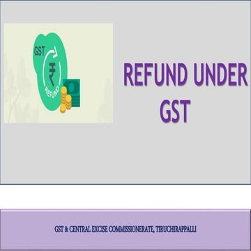 Refund under GST updated