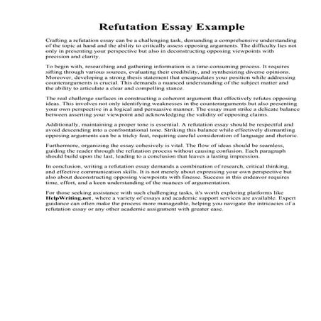 Refutation Essay Example | PDF | Parenting Children Aged 4-11 | Parenting