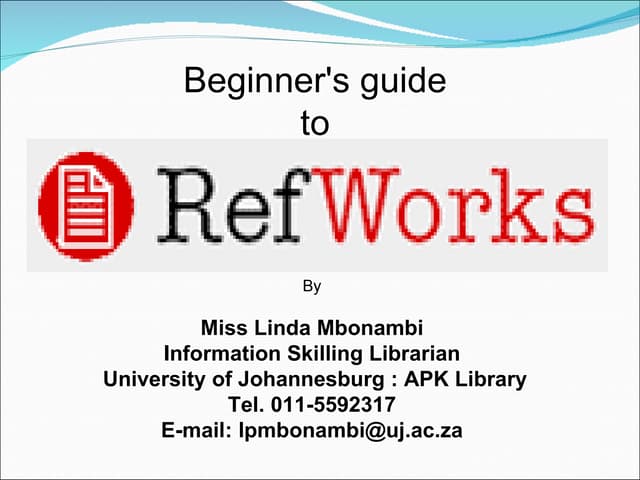 Ref Works Training Staff1