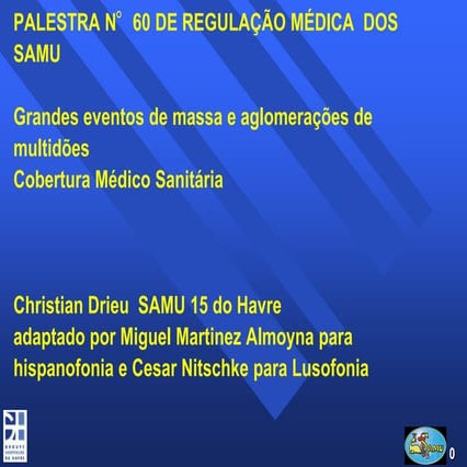 Reg60 por cobertura médico sanitária de multidões drieu