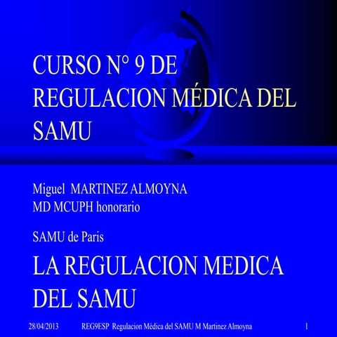 Reg9 esp regulacion médica  de los samu definiciones