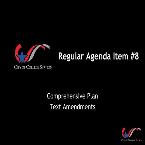 Comprehensive Plan Text Amendments
