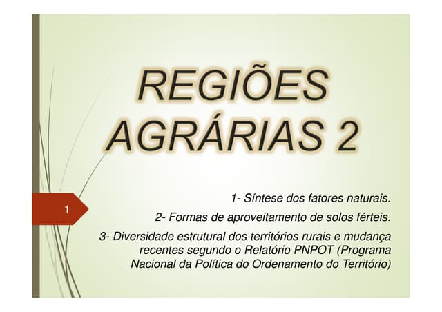 Regiões Agrárias 2