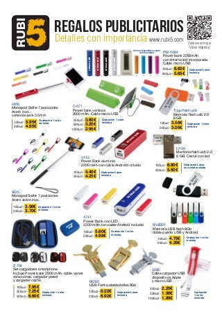 Los mejores regalos promocionales personalizados están en Rubi5 - Llámanos al 983 265 894