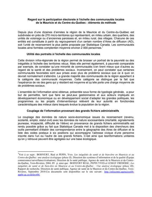 Regard sur la participation élector...