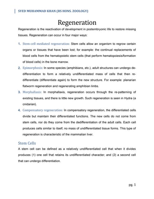 Regeneration
