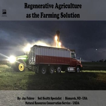 Regenerative Agriculture as a Farming Solution