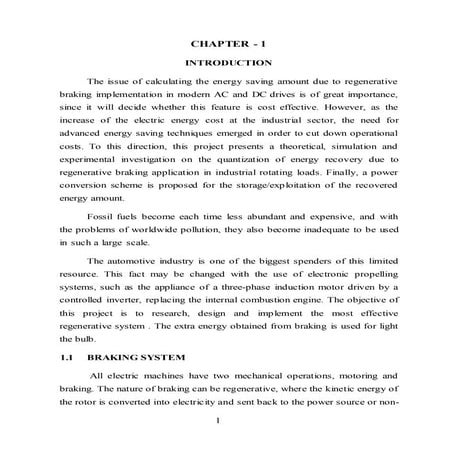 Regenerative braking