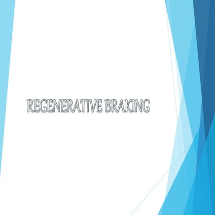 Regenerative braking