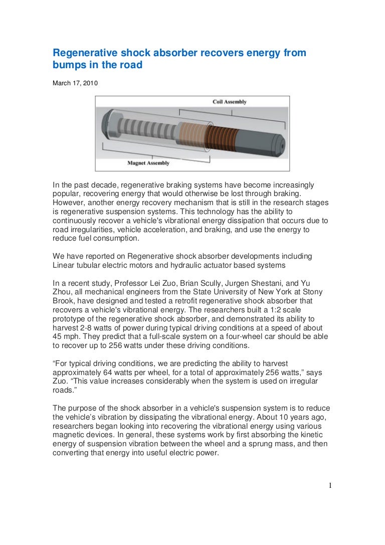 Regenerative shock absorber_recovers_energy