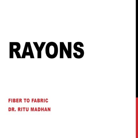 Regenrated rayons