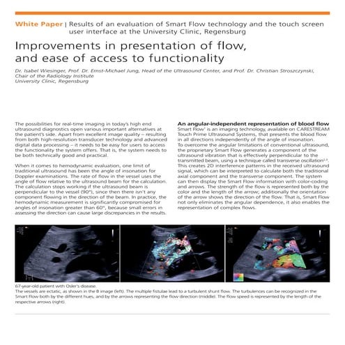 Study: University Clinic, Regensburg, Evaluates Smart Flow in Ultrasound