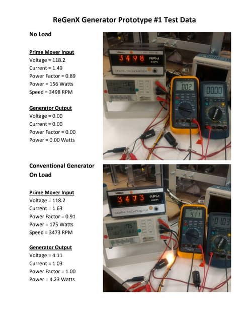 ReGenX EV Generator Prototype No. 1 Operating Beyond Infinite Efficiency