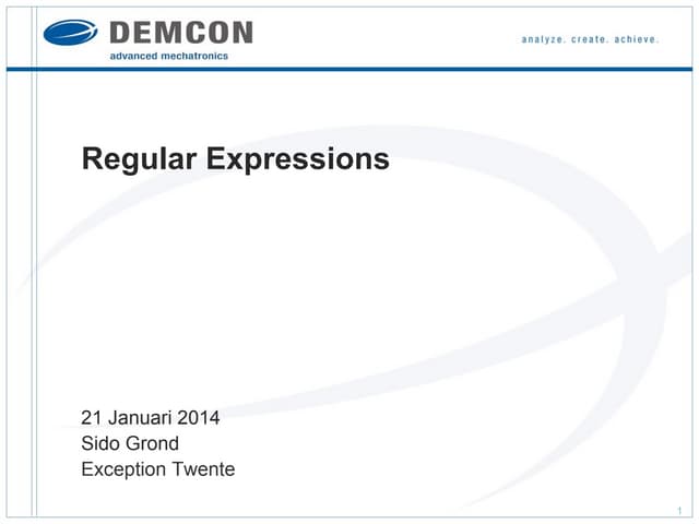 Regular Expressions