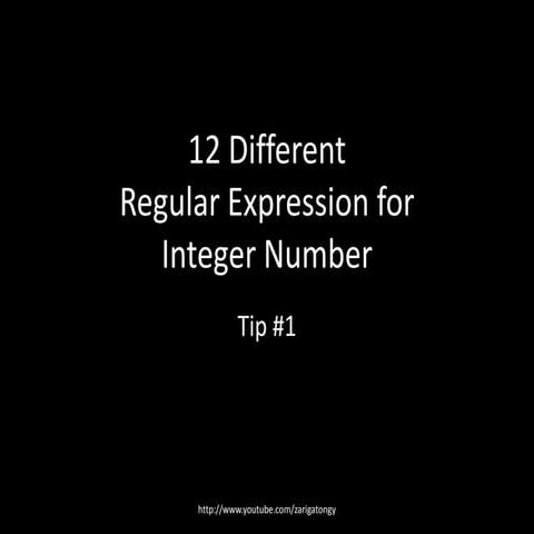 Regular Expression | PPT