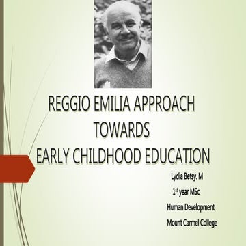 Reggio emilia approach ppt