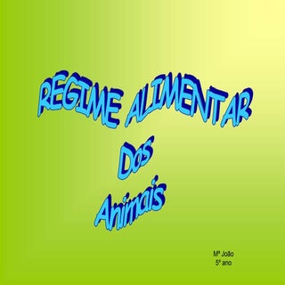 Regime alimentar -Animais