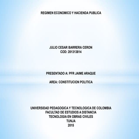 Regimen economico y hacienda publica