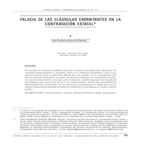 REGIMEN JURÍDICO CONTRATACIÓN ESTATAL CLAUSULAS EXORBITANTES