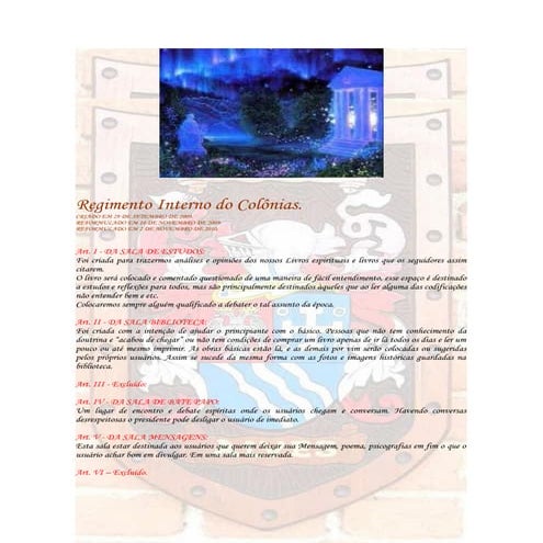 Regimento interno do colonias 02