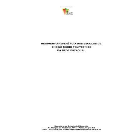 Regimento referencia em politecnico